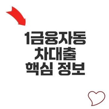 1금융자동차대출 선택 가이드를 한눈에